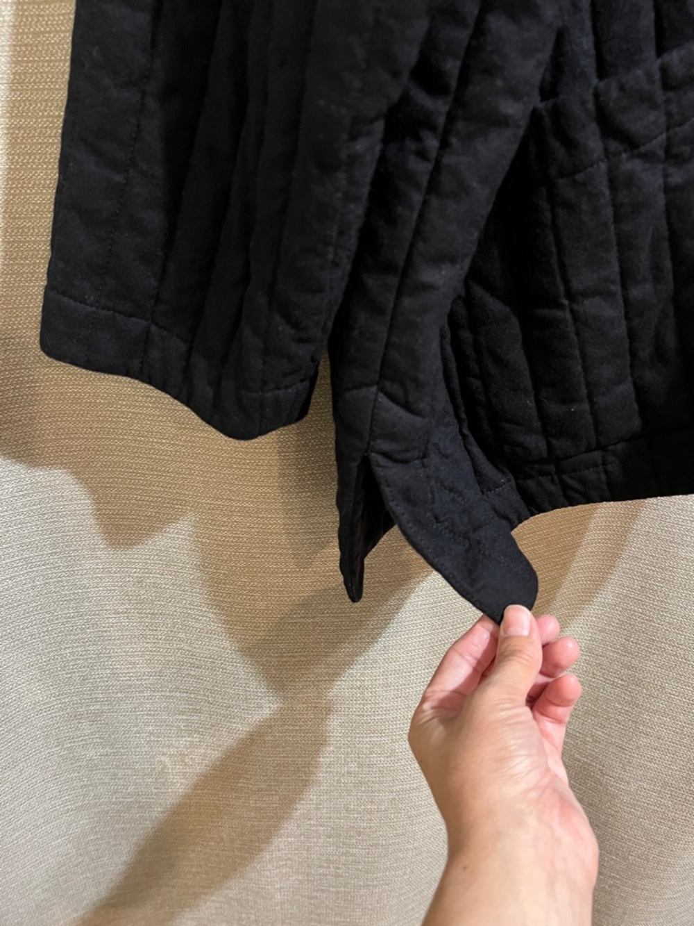 ESKANDAR Neiman Marcus Black Quilted Wool Silk Cashmere Flannel Jacket Coat 0 - Picture 5 of 16